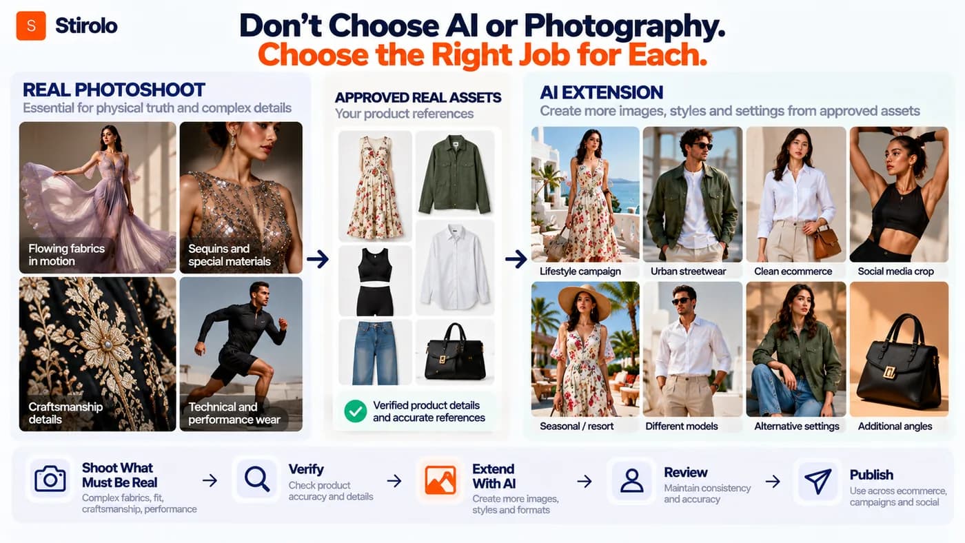 AI Virtual Photoshoot Generator for Clothing Brands: How to Use It Without Losing Product Accuracy - illustration 2